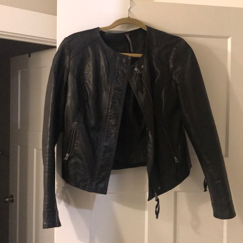 Free people leather jacket